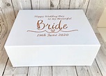 Personalised Bride Gift Box Bride Wedding Day Box Wedding - Etsy UK