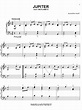 Jupiter partition par Gustav Holst (Piano Facile – 70896)