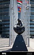 Sculpture, Symbol of the European Union, Strasbourg, France, Europe ...