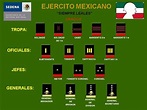 Grados y Equivalencias Armada de México, Ejército y Fuerza Aérea ...