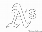 MLB - Oakland Athletics Logo Stencil | Free Stencil Gallery
