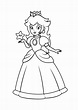 Princesa Peach con Estrella para colorear, imprimir e dibujar ...