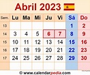 Almanaque 2023 Para Imprimir Con Feriados Abril - IMAGESEE