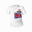 Camiseta blanca con la bandera de inglaterra | Descargar Vectores gratis