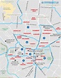Madrid map - Main neighbourhoods plan