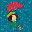 Rainy Day Cartoon Stock Vector Illustration And Royalty Free Rainy Day ...