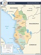 Mapa Albanii - Albania Mapa polityczna, geograficzna, samochodowa