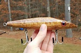 I build wooden fishing lures for Striped Bass, here is one made from ...