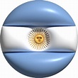 Argentinien Flagge Kreis 3d. 22501783 PNG