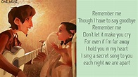 Remember me (from Coco) Lyrics - YouTube
