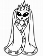 Princess Aliens Coloring Pages To Girls | Cartoon Coloring Pages