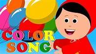 Colors Song | Colors Kids song For Babies | Kindergarten nursery Rhymes ...