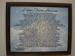Letter from Heaven... | Letter from heaven, Heaven poems, Loved one in ...