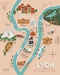 My first illustrated map for the beautiful Lyon. It was a challenging ...