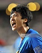 South Korea's Ulsan Hyundai defender Kwak Tae-Hwi celebrates his goal ...