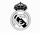 Real Madrid Logo Symbol Black And White Design Spain football Vector ...
