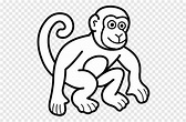 Libro para colorear mono dibujo niño, mono, blanco, mamífero, animales ...