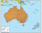 Australia Wall Map GeoPolitical Deluxe Edition