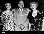 President Harry Truman (center), with wife First Lady Bess Truman Stock ...