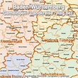 Baden-Württemberg PowerPoint-Karte Landkreise Gemeinden