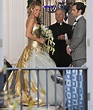 Blake Lively wedding dress: Actress wears gold gown to shoot Gossip ...