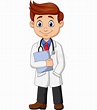 Illustration about Illustration of Cartoon male doctor holding a ...