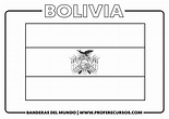 Bandera de bolivia para colorear