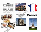 Brochure about France - ESL worksheet by gabyvelaflor