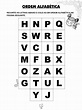 Atividades com Ordem Alfabética de alfabetização para imprimir