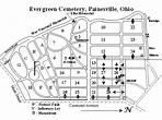 LCGS (Ohio) Projects - Evergreen Cemetery Overview Map - Painesville