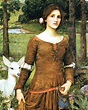 ATD54(Görsel): John William Waterhouse(1849-1917)(The Lady Clare ...