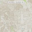 Centennial Colorado US City Street Map Digital Art by Frank Ramspott ...