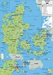 Large size Physical Map of Denmark - Worldometer