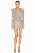Raisa Vanessa Sequined Mini Dress in Silver | FWRD