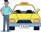 Taxista Joven Sonriente Cerca De Su Coche PNG , Taxi, Conductor ...