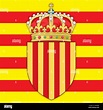 La Catalogne armoiries et drapeau, symboles de la région Image ...