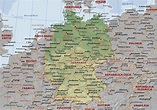 germania: carta geografica mappa della germania