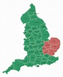 Download A Free Map Of The East Of England - County Map