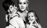 Christina Aguilera poses with her cute kids for Harper's Bazaar | Daily ...