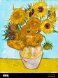 Los girasoles de Vincent van Gogh (1853-1890), óleo sobre lienzo, 1888 ...