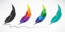 Vector group of feathers. | Outline Icons ~ Creative Market