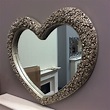 X Large Heart Mirror Stunning Ornate Elegant Mirror with decorative ...