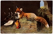 Huehnerleiterwelten: Der Fuchs im Hühnerstall, um 1906