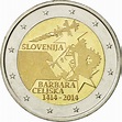 #463255 Slovénie, 2 Euro, Barbara de Celje, 2014, SPL, Bi-Metallic ...