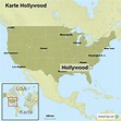 StepMap - Karte Hollywood - Landkarte für USA
