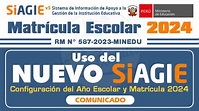 SIAGIE 2024: Uso del Nuevo SIAGIE para Configuración del Año Escolar y ...