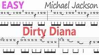 Michael Jackson - Dirty Diana / Guitar Solo Tab+BackingTrack - YouTube