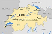 Switzerland cities map - Map of switzerland with major cities (Western ...