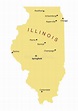 Mapa De Ciudades De Illinois Stock de ilustración - Ilustración de ...