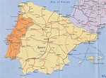 El mapa imprimible de España y Portugal | España Mapa por provincias ...